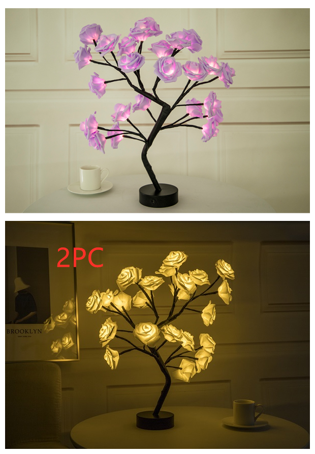 Rose Flower Lamp USB Operated LED Table Lamp