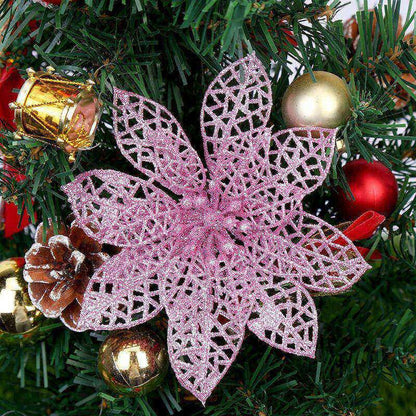 Golden Christmas Glitter Flower