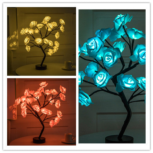 Rose Flower Lamp USB Operated LED Table Lamp