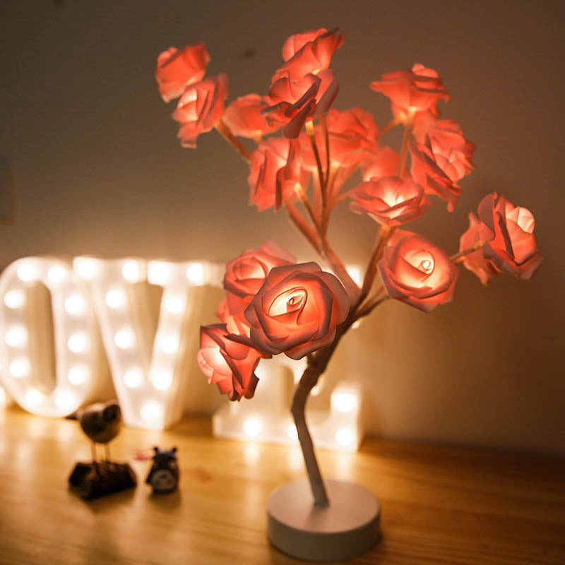 Rose Flower Lamp USB Operated LED Table Lamp