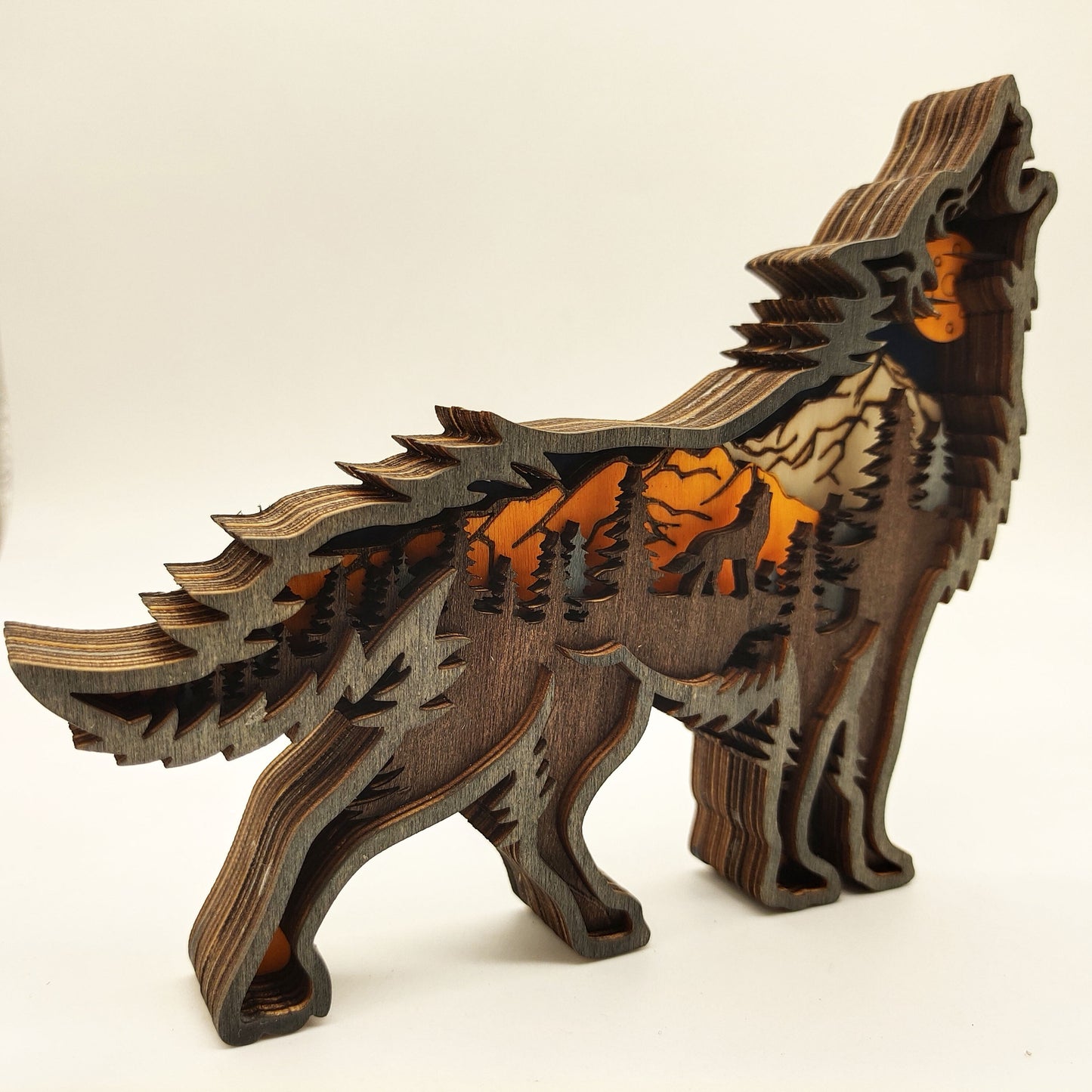 Christmas Decoration Wooden Animal Handcraft  Carving