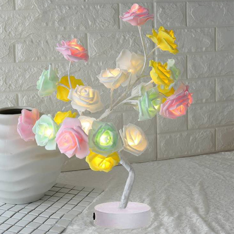 Rose Flower Lamp USB Operated LED Table Lamp