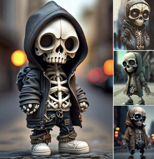 Cool Skeleton Figurines Halloween Skeleton Doll Resin