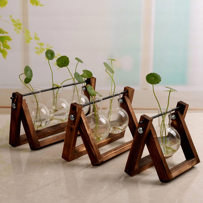 Swing Wooden Stand Plant Container