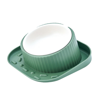 Pet Ceramic Eating Bowl Wide Mouth Neck Protection