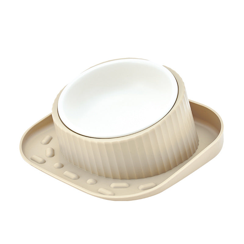 Pet Ceramic Eating Bowl Wide Mouth Neck Protection