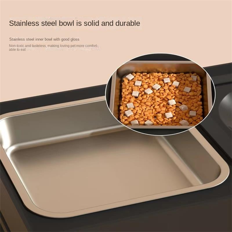 Dog Double Stainless Adjustable Food Bowls