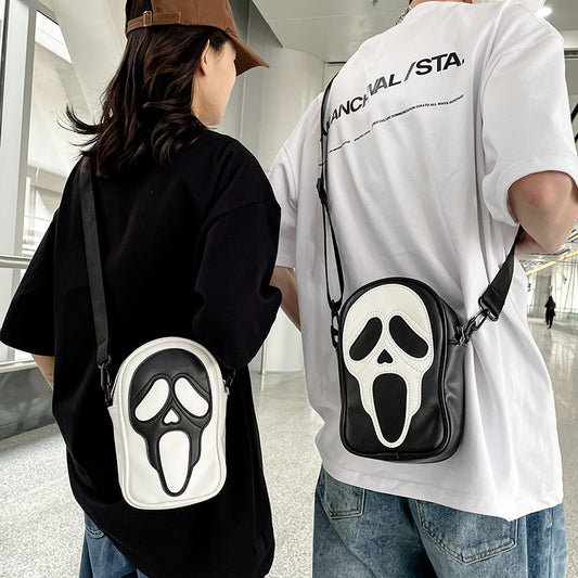 Hauntingly Hilarious: Halloween Ghost & Skull Crossbody Shoulder Bag for a Spooktacular Style!