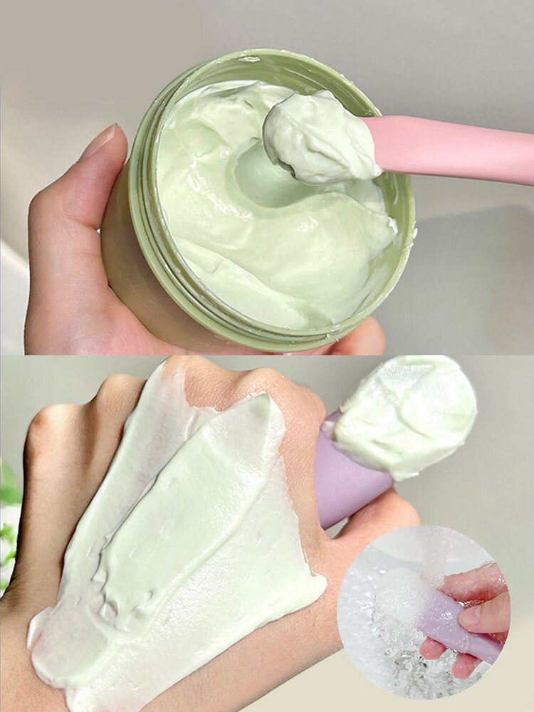Double head silicone facial mask brush face