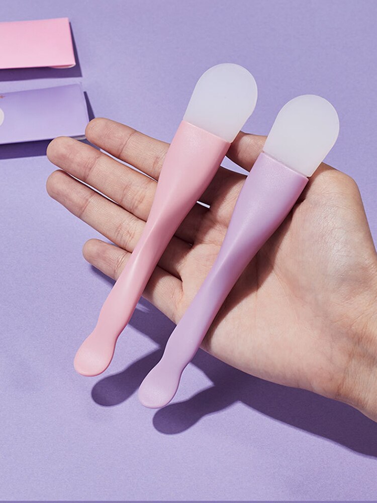 Double head silicone facial mask brush face