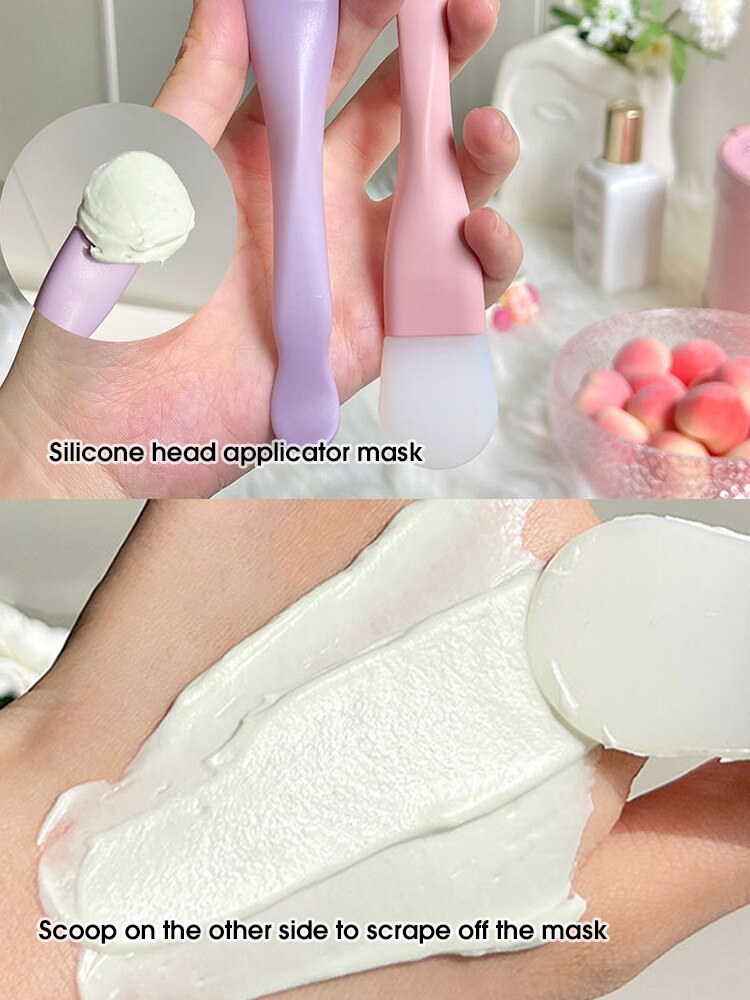 Double head silicone facial mask brush face